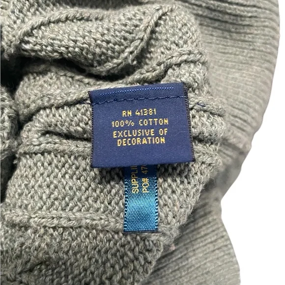 Polo Ralph Lauren Cotton Knit Quarter Zip Sweater Classic Preppy Heritage Style - Picture 6 of 6